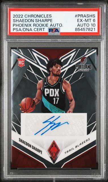 2022 Chronicles #PRA-SHS Shaedon Sharpe Phoenix Rookie Auto 94/99 