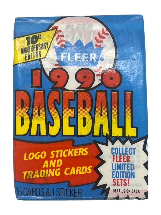 1990 Fleer Baseball 10th Anniversary Sealed Wax Pack