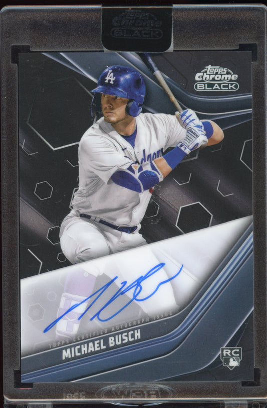 2023 Topps Chrome Black #CBA-MB Michael Busch Autograph