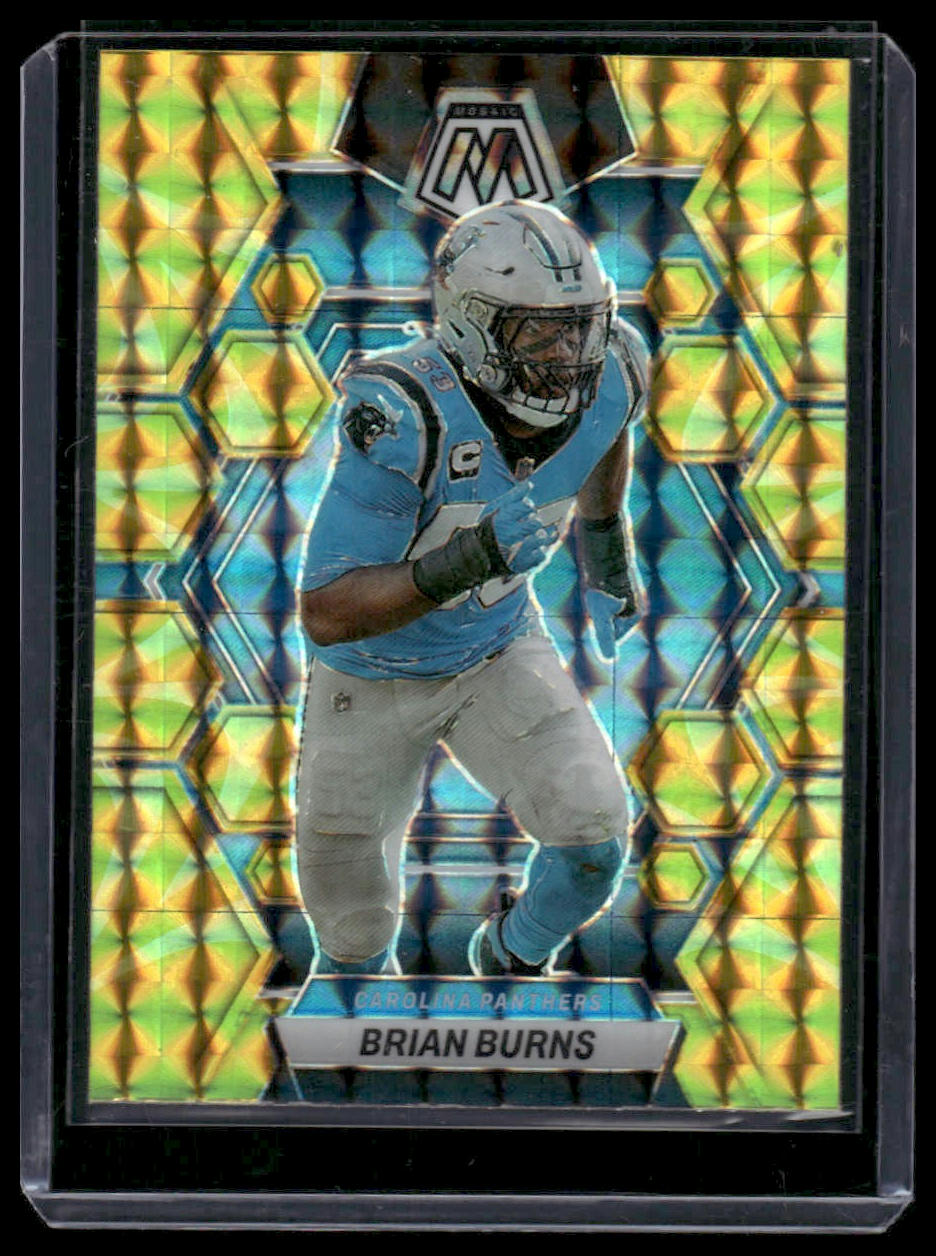 2023 Panini Mosaic #29 Brian Burns Reactive Yellow