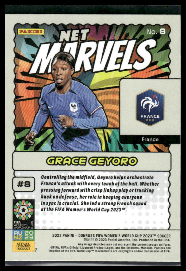 2023 Donruss FIFA Women's World Cup #8 Grace Geyoro Net Marvels