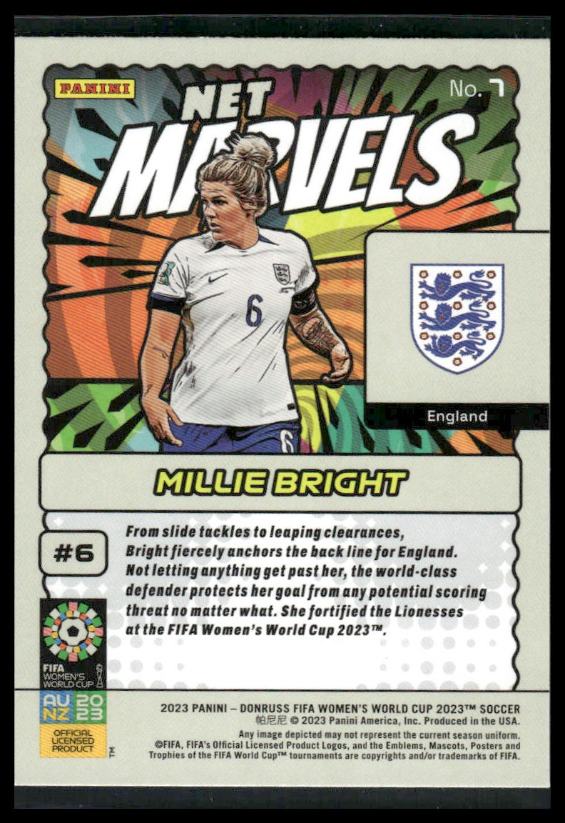 2023 Donruss FIFA Women's World Cup #7 Millie Bright Net Marvels