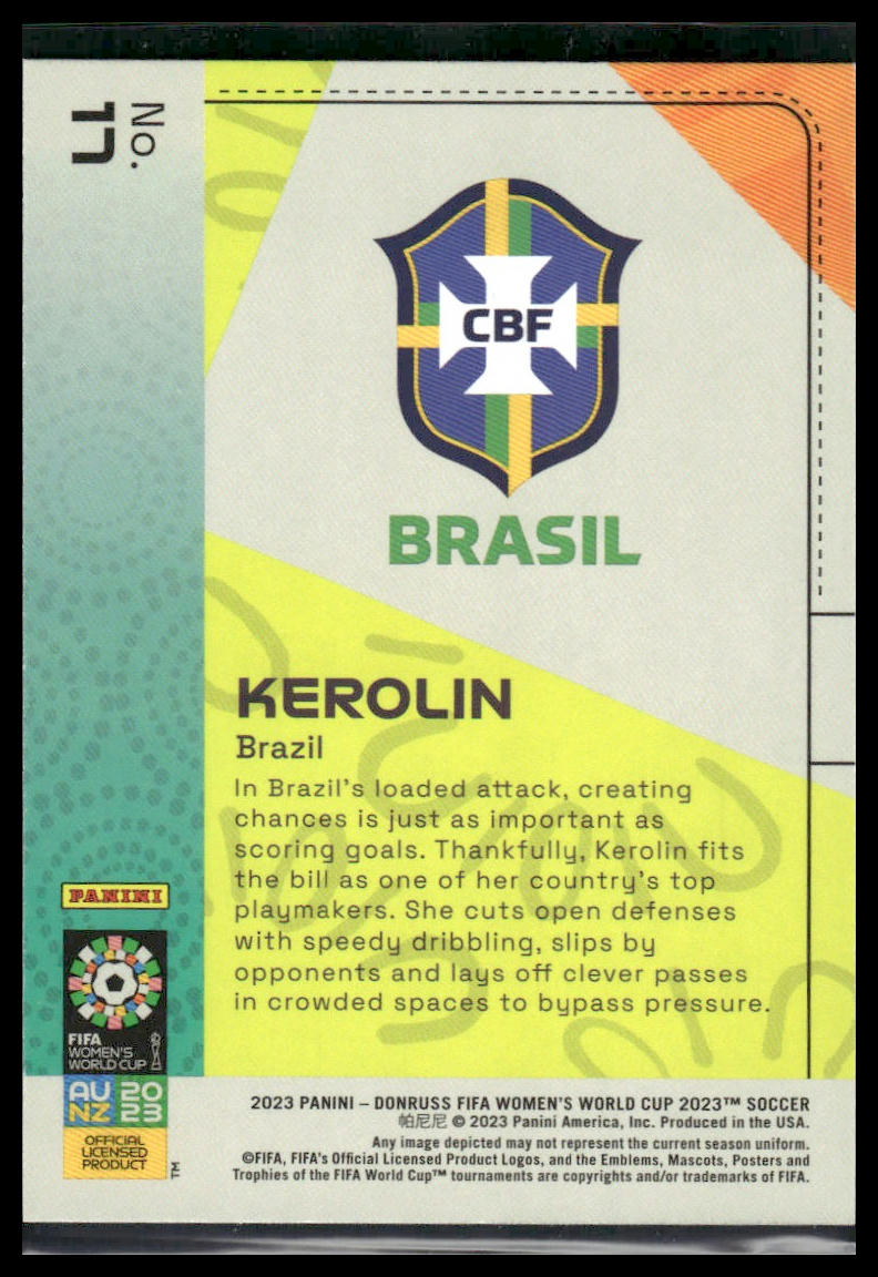 2023 Donruss FIFA Women's World Cup #17 Kerolin