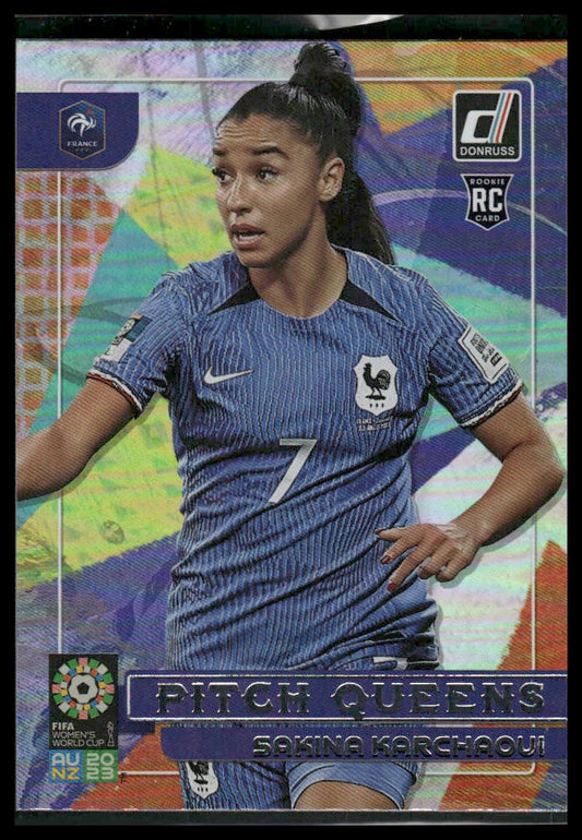 2023 Donruss FIFA Women's World Cup #10 Sakina Karchaoui Pitch Queens Rookie