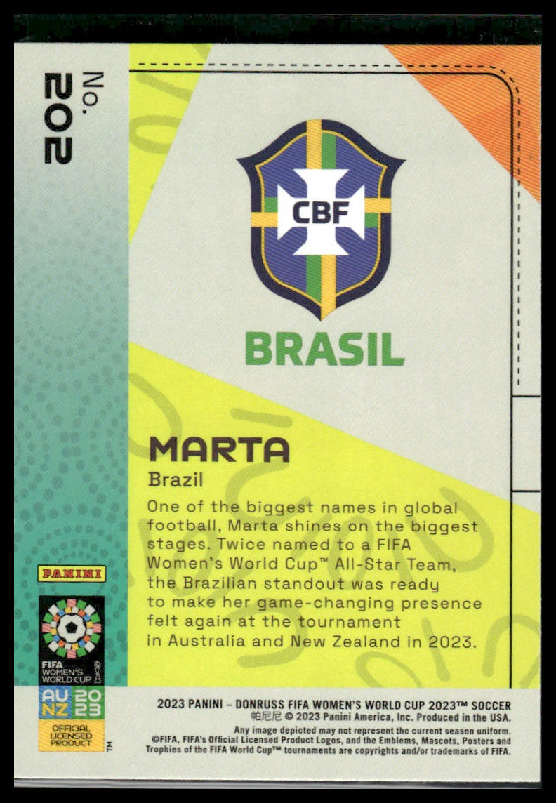 2023 Donruss FIFA Women's World Cup #202 Marta