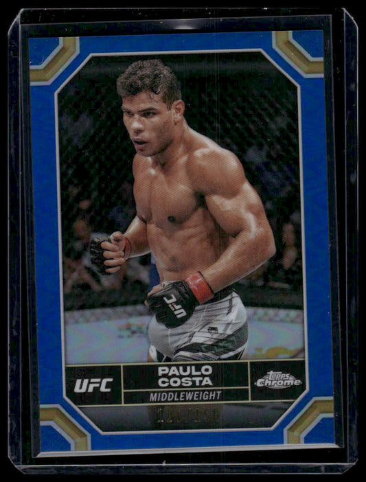 2024 Topps Chrome UFC #154 Paulo Costa Blue Refractor 120/150