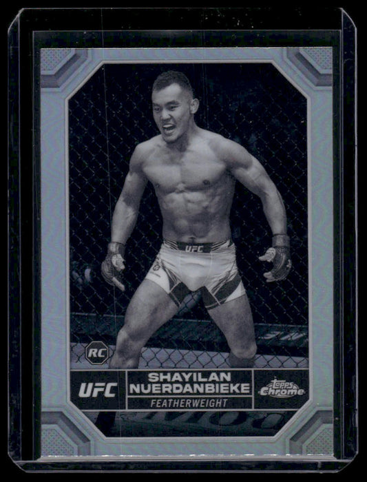 2024 Topps Chrome UFC #182 Shayilan Nuerdanbieke Negative Refractor Rookie