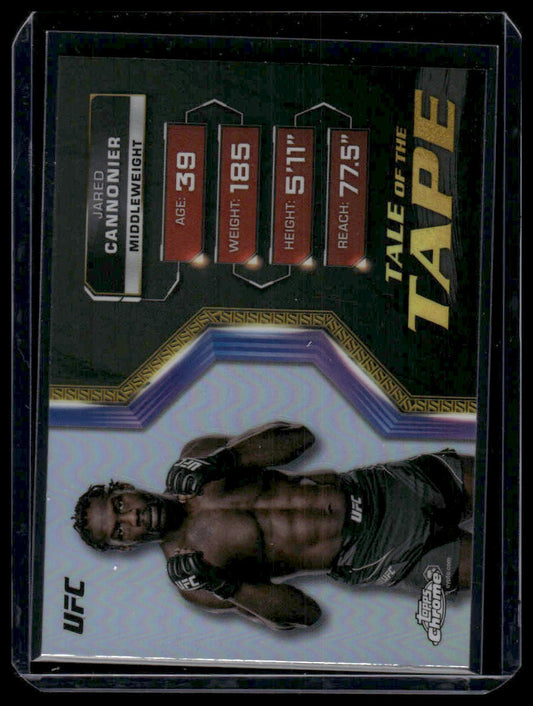 2024 Topps Chrome UFC #TFT-19 Jared Cannonier Tale of the Tape Refractor