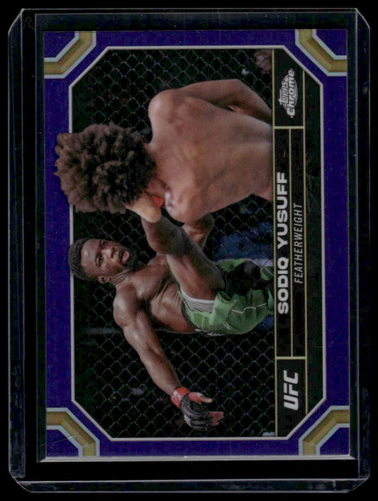 2024 Topps Chrome UFC #178 Sodiq Yusuff Purple Refractor