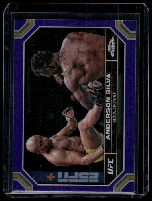 2024 Topps Chrome UFC #17 Anderson Silva Purple Refractor