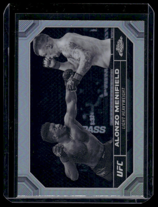 2024 Topps Chrome UFC #168 Alonzo Menifield Negative Refractor