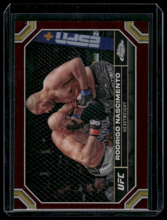 2024 Topps Chrome UFC #166 Rodrigo Nascimento Magenta Refractor