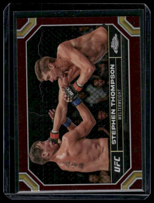 2024 Topps Chrome UFC #180 Stephen Thompson Magenta Refractor