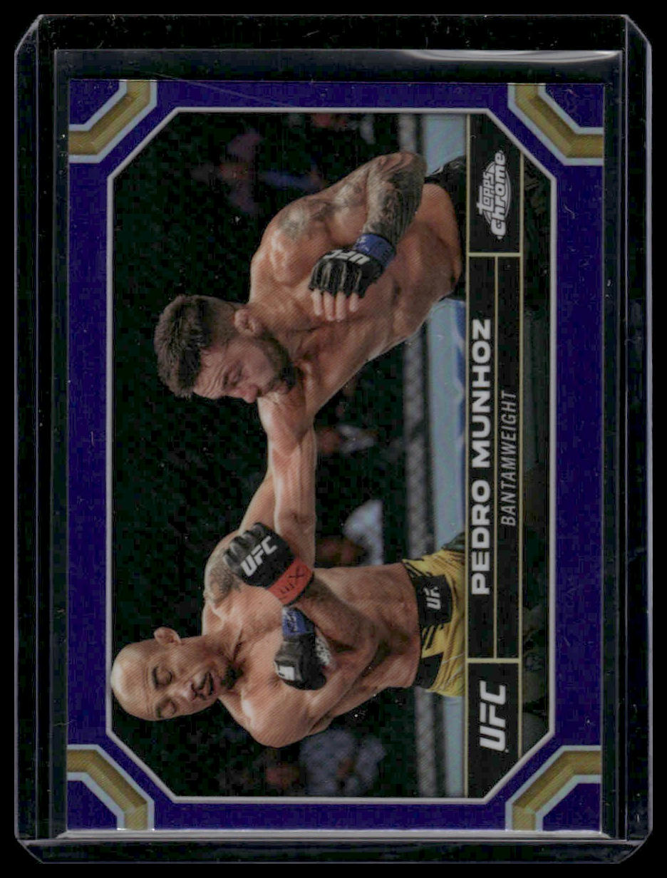 2024 Topps Chrome UFC #155 Pedro Munhoz Purple Refractor