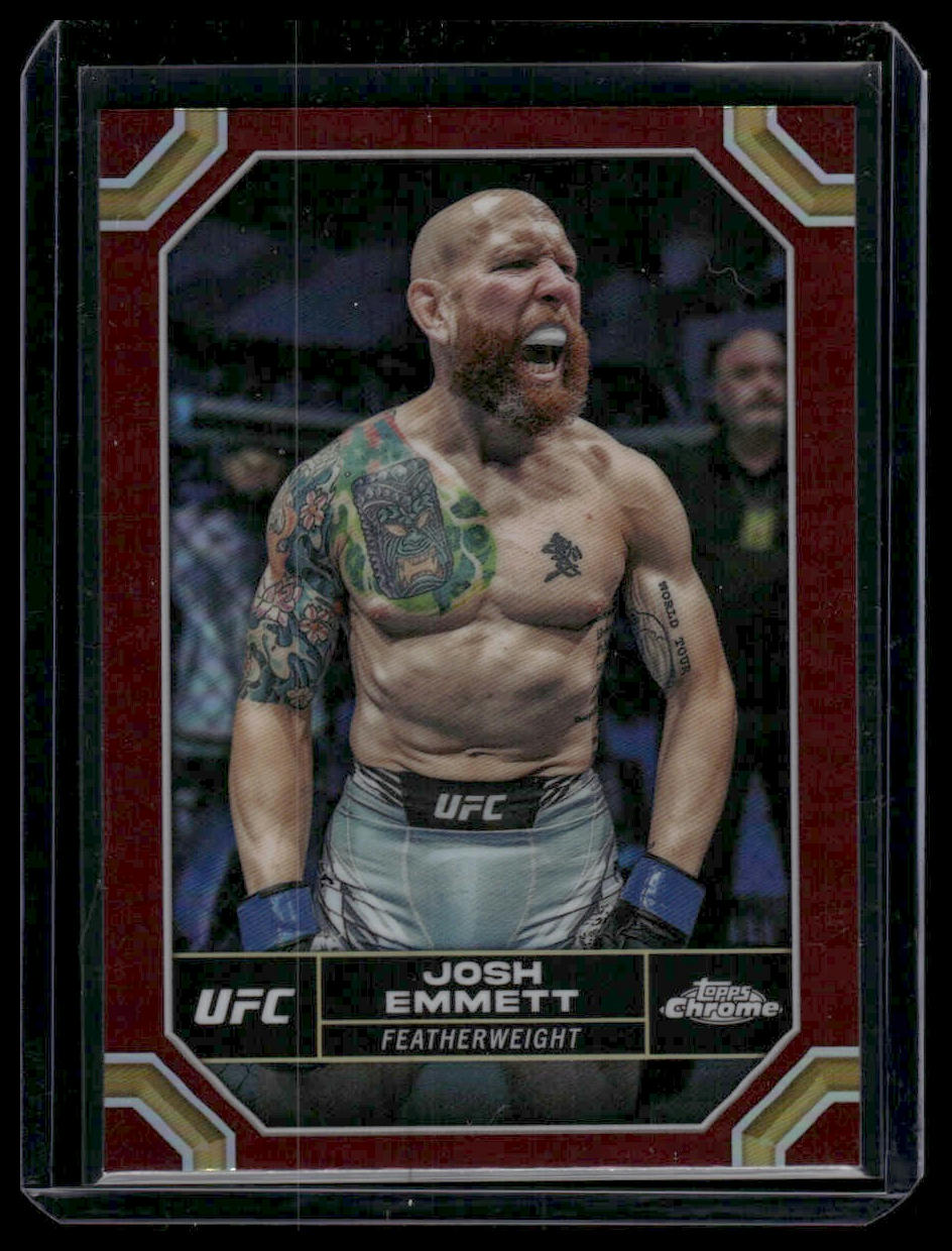 2024 Topps Chrome UFC #100 Josh Emmett Magenta Refractor