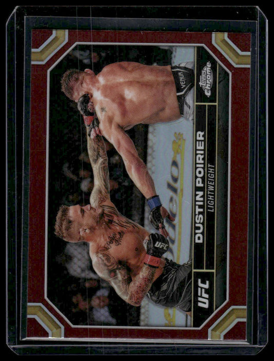 2024 Topps Chrome UFC #64 Dustin Poirier Magenta Refractor