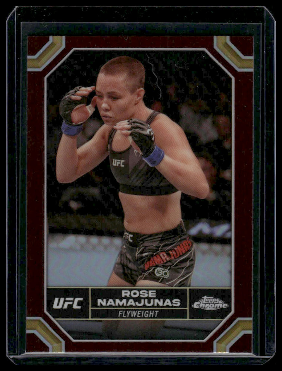 2024 Topps Chrome UFC #42 Rose Namajunas Magenta Refractor