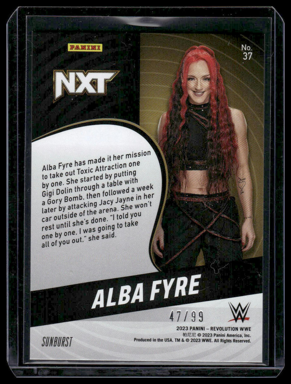 2023 Panini Revolution WWE #37 Alba Fyre Sunburst 47/99