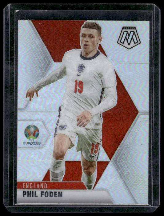 2021 Panini Mosaic UEFA Euro Soccer #102 Phil Foden Silver Prizm