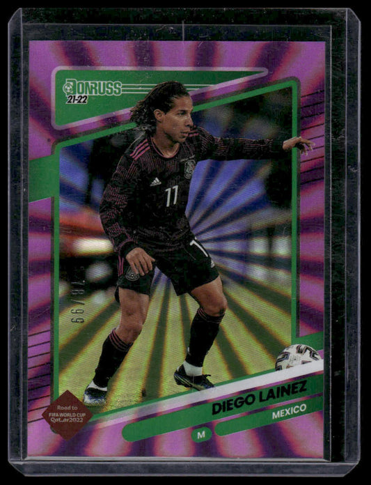 2021 Panini Donruss Soccer #86 Diego Lainez Purple Lazer 78/99