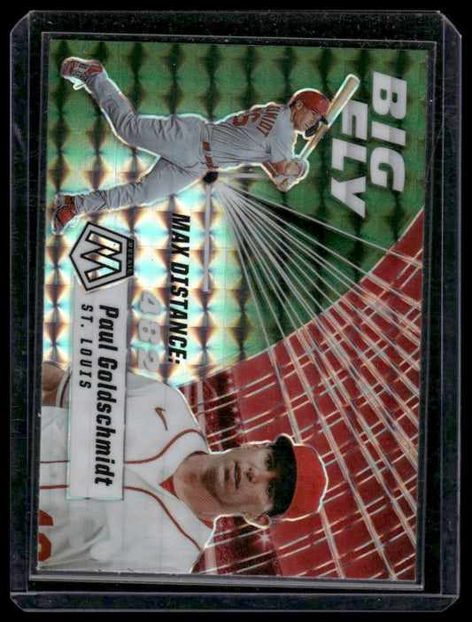 2021 Panini Mosaic #BF12 Paul Goldschmidt Big Fly Mosaic Green Prizm