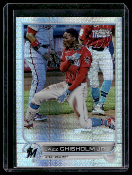 2022 Topps Chrome #91 Jazz Chisholm Jr. Prism Refractor