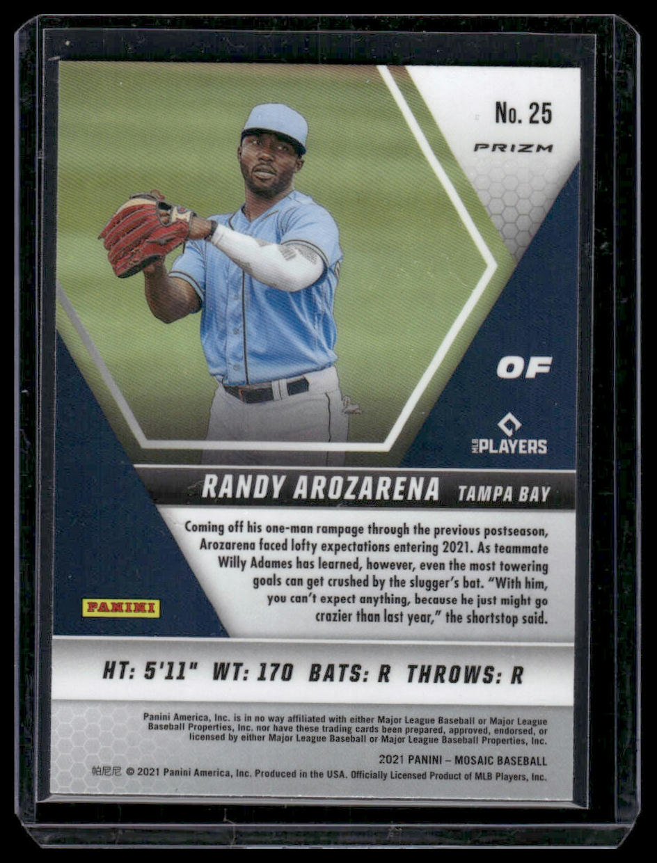 2021 Panini Mosaic #25 Randy Arozarena Orange Prizm