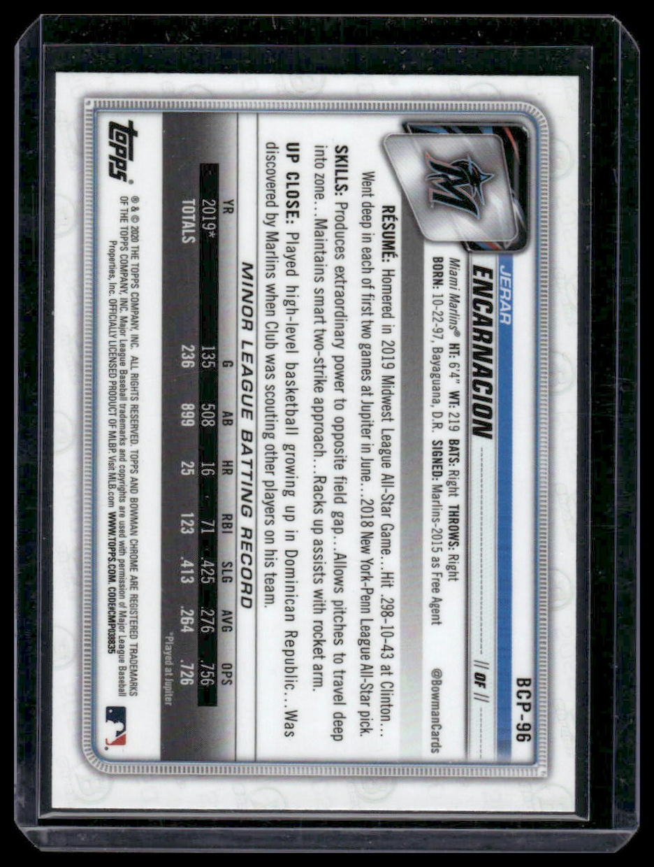 2020 Bowman Chrome Mega Box #BFE-96 Jerar Encarnacion Mojo Prospect