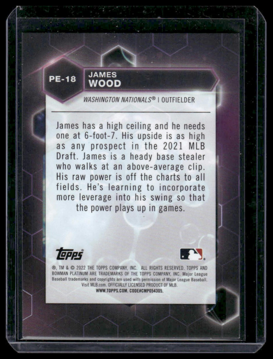 2022 Bowman Platinum #PE-18 James Wood Precious Elements