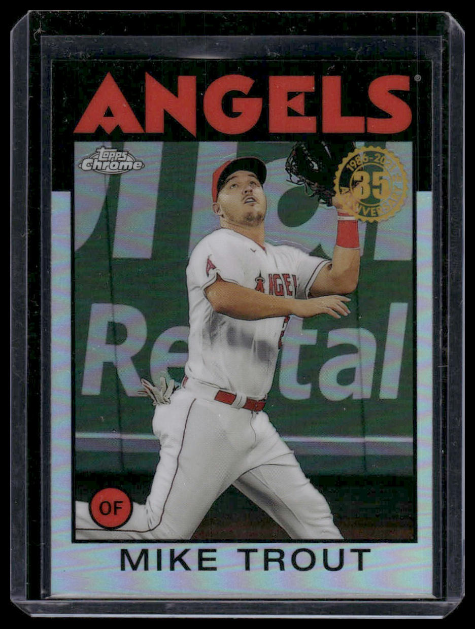 2021 Topps Chrome #86BC-2 Mike Trout 1986 Topps Baseball Refractor