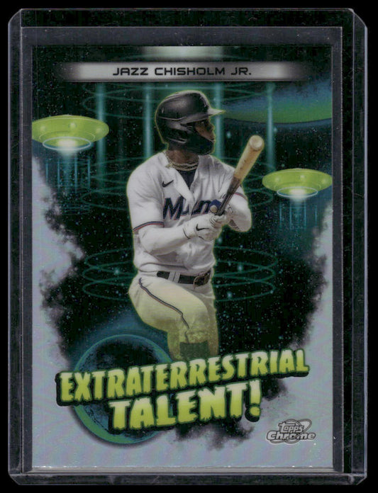 2023 Topps Cosmic Chrome #ET-4 Jazz Crisholm Jr. Extraterrestrial Talent!