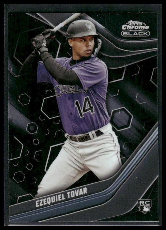 2023 Topps Chrome Black #80 Ezequiel Tovar Rookie