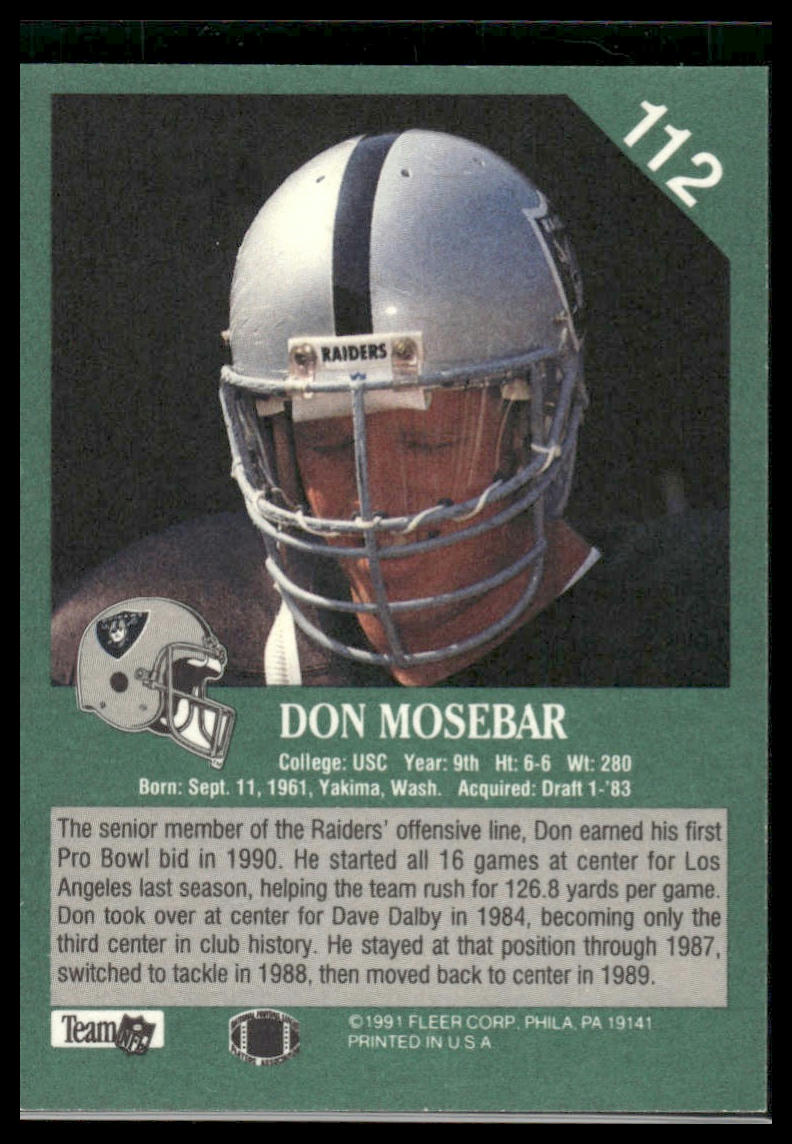 1991 Fleer #112 Don Mosebar