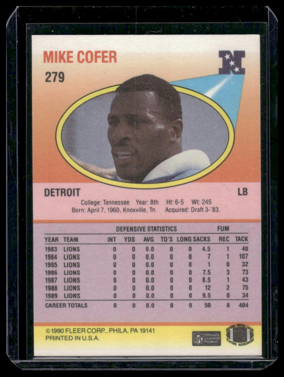 1990 Fleer #279 Mike Cofer