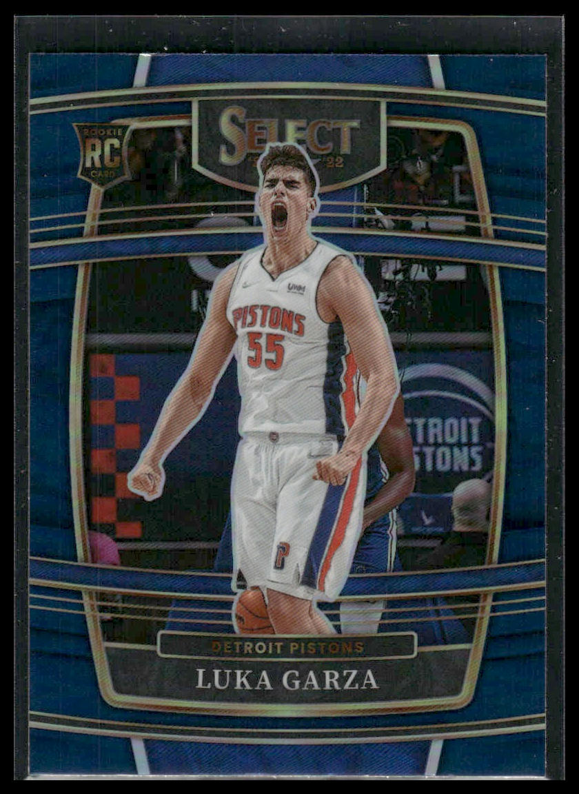 2021 Panini Select #22 Luka Garza Blue Prizm