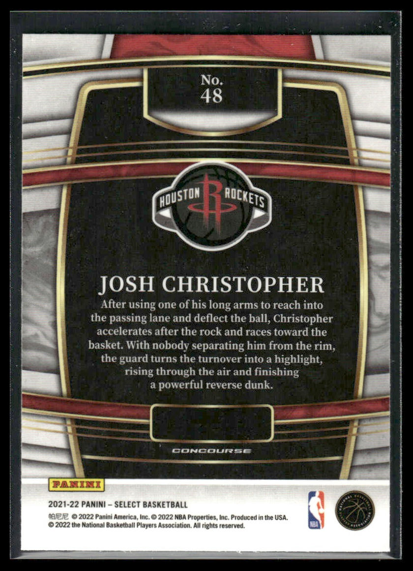 2021 Panini Select #48 Josh Christopher Blue Rookie