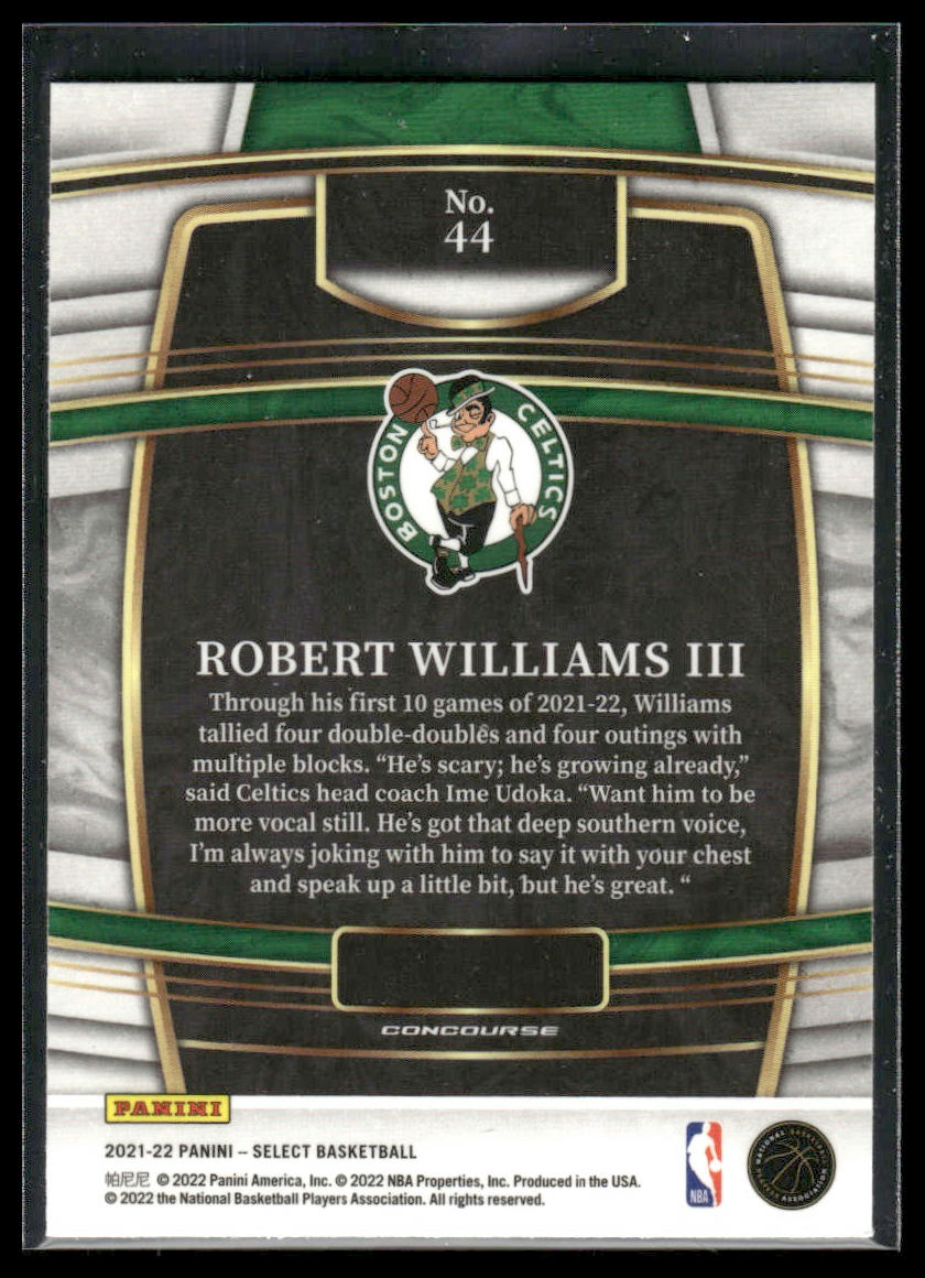 2021 Panini Select #44 Robert Williams III Blue Rookie