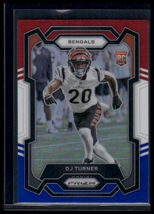 2023 Panini Prizm #319 DJ Turner Red/White/Blue Prizm Rookie