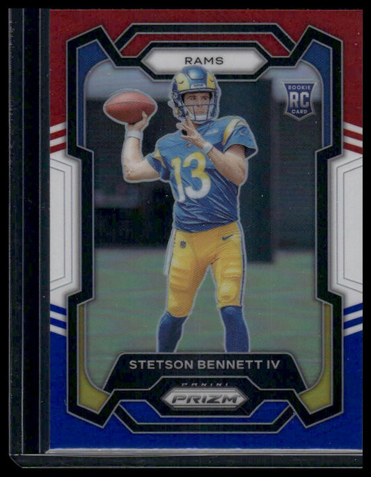 2023 Panini Prizm #358 Stetson Bennett IV Red/White/Blue Prizm Rookie