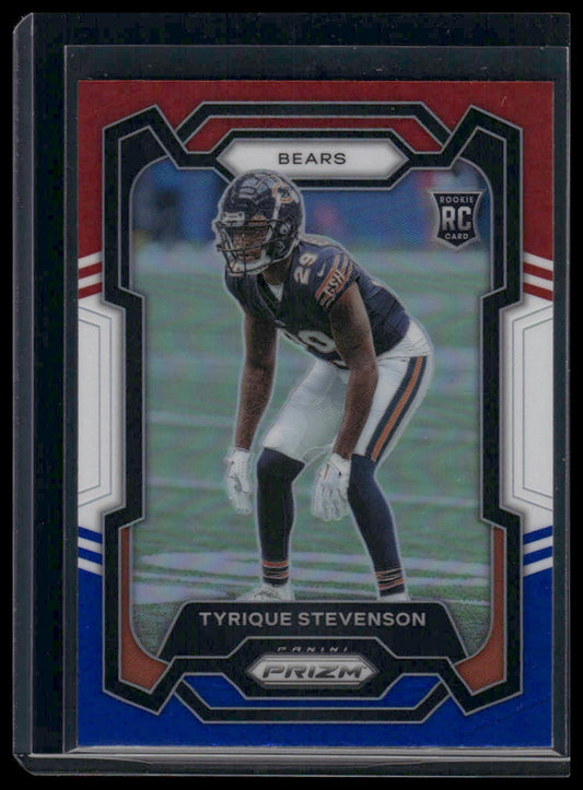 2023 Panini Prizm #316 Tyrique Stevenson Red/White/Blue Prizm Rookie