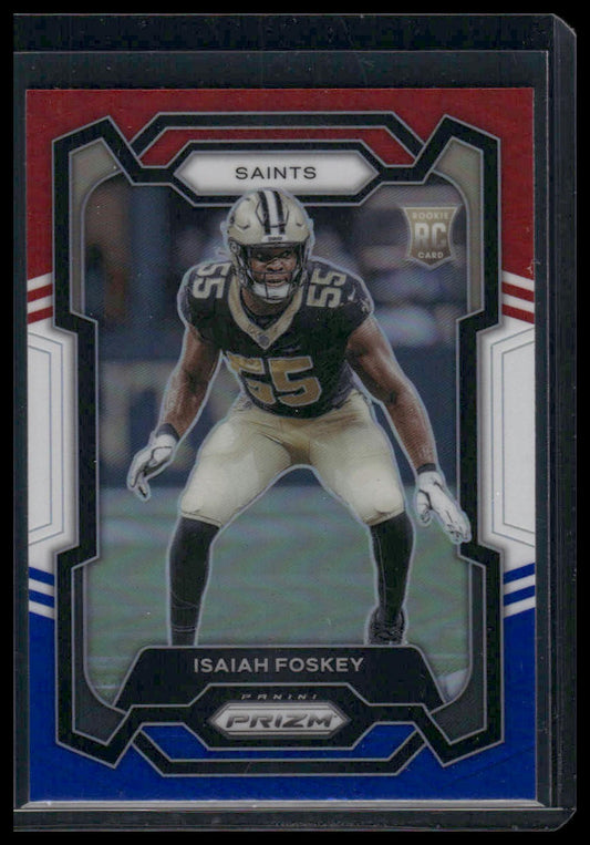 2023 Panini Prizm #373 Isaiah Foskey Red/White/Blue Prizm