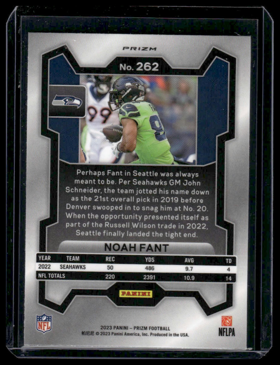 2023 Panini Prizm #262 Noah Fant Silver Prizm