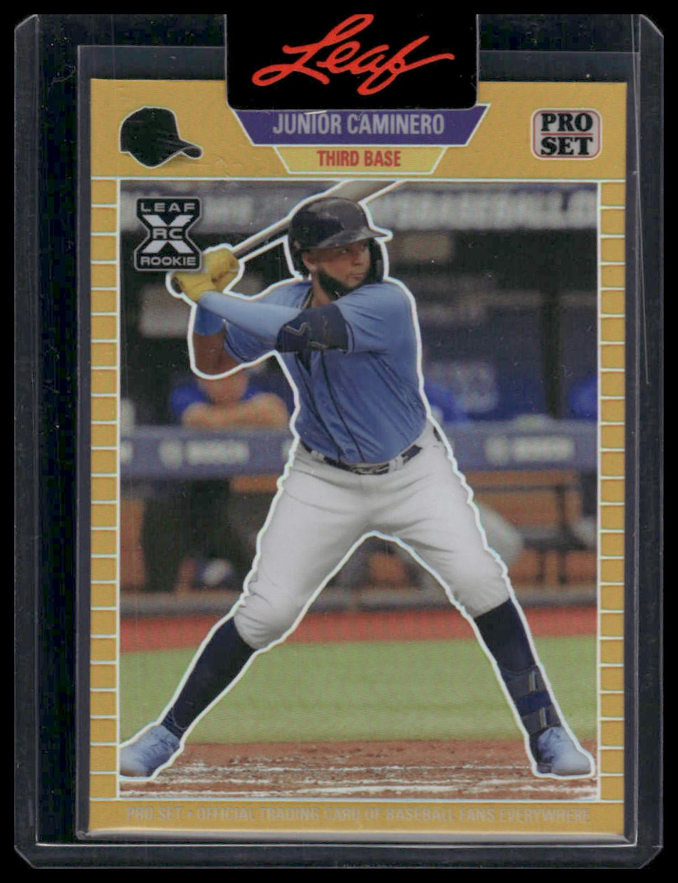 2023 Leaf Pro Set #PSG-105 Junior Caminero Gold Refractor 56/199 Rookie