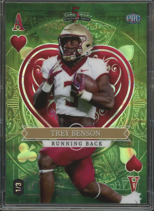 2023 5 Card Draw #SD-TB Trey Benson Stacked Deck 1/3 PRC