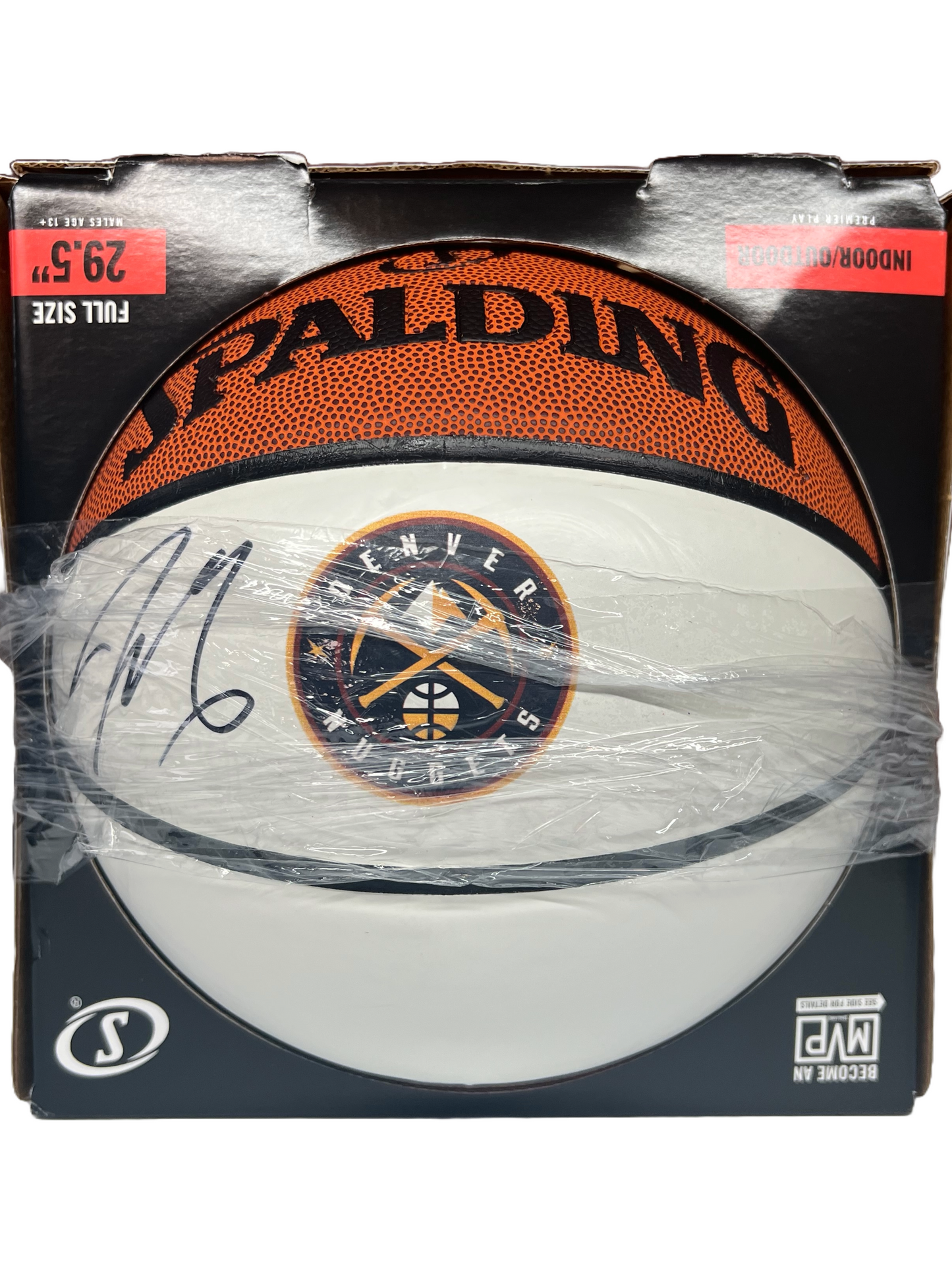 Jamal Murray Denver Nuggets Logo Autographed Basketball (Fanatics)