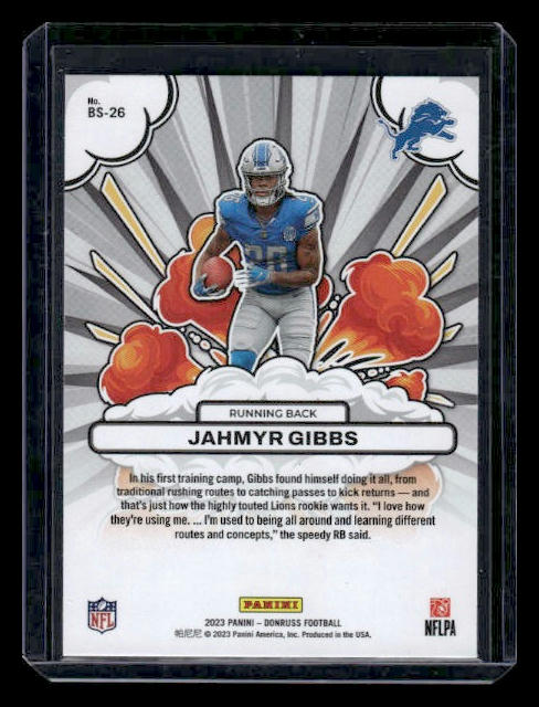 2023 Donruss #BS-26 Jammer Gibbs Bomb Squad