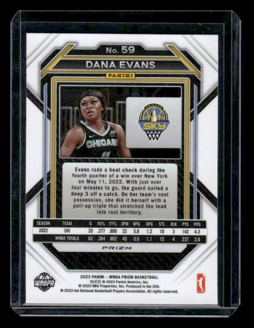 2023 Panini Prizm WNBA #59 Dana Evans Red Wave