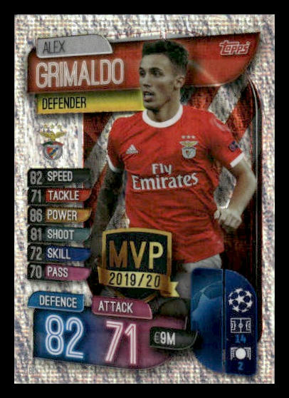 2019 Match Attax 101 Road to UEFA Nat. Finals #C-BEN Alex Grimaldo MVP 2019/20