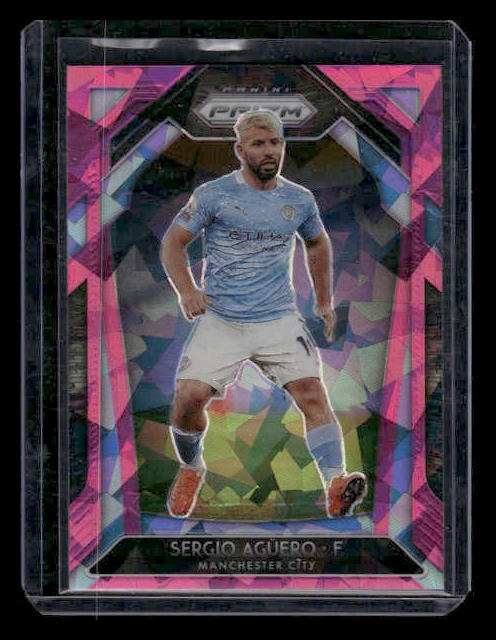 2020 Prizm Premier League #104 Sergio Aguero Pink Ice Prizm