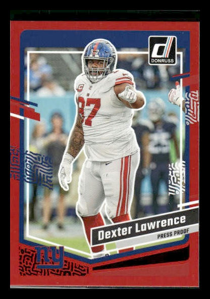 2023 Donruss #222 Dexter Lawrence Press Proof Red